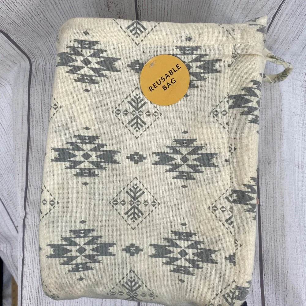 Pendleton Flannel Sheet Set King Ivory Grey Geometric Cotton Cozy Rustic Lodge